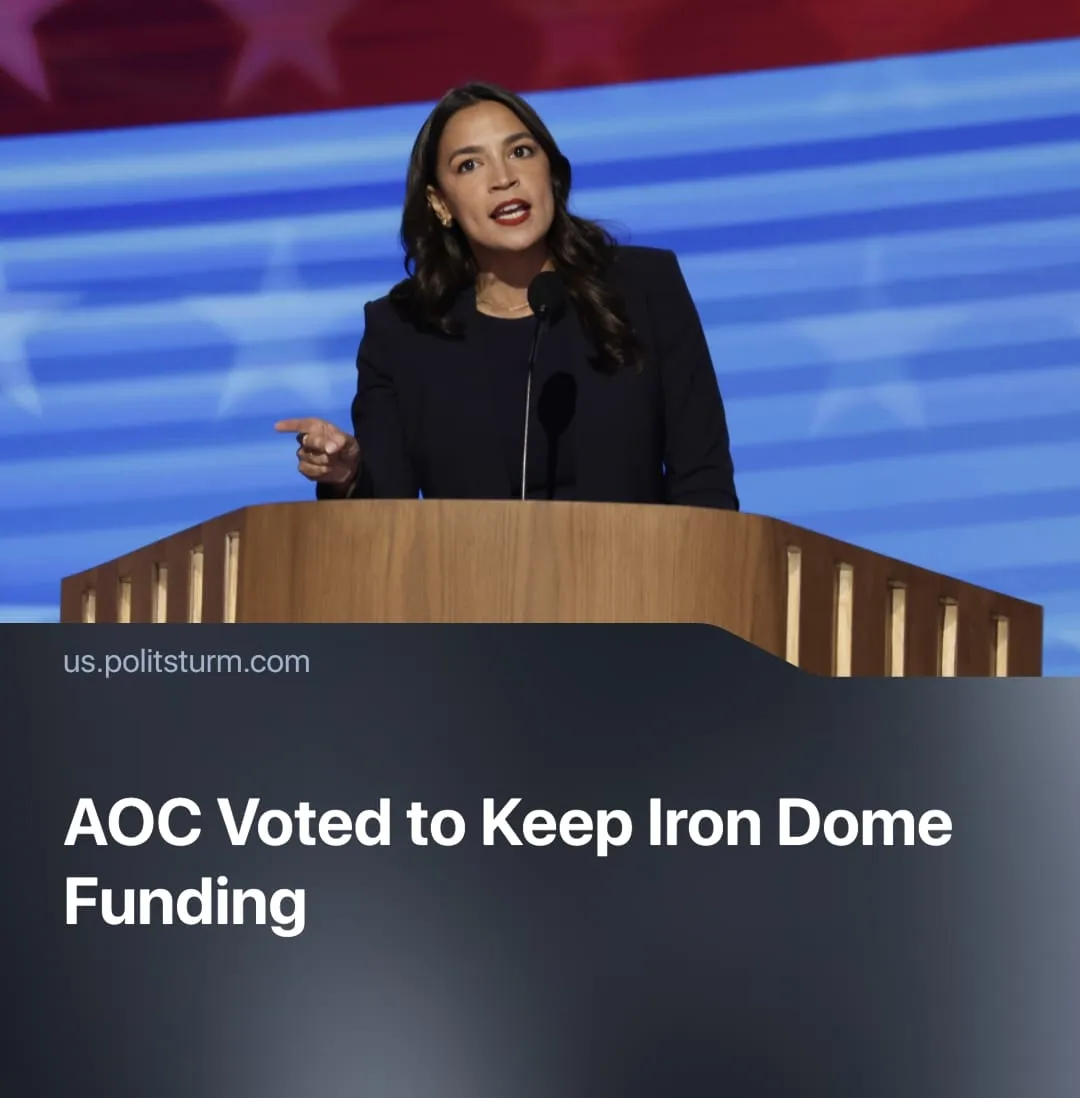 AOC Voted to Keep Iron Dome Funding