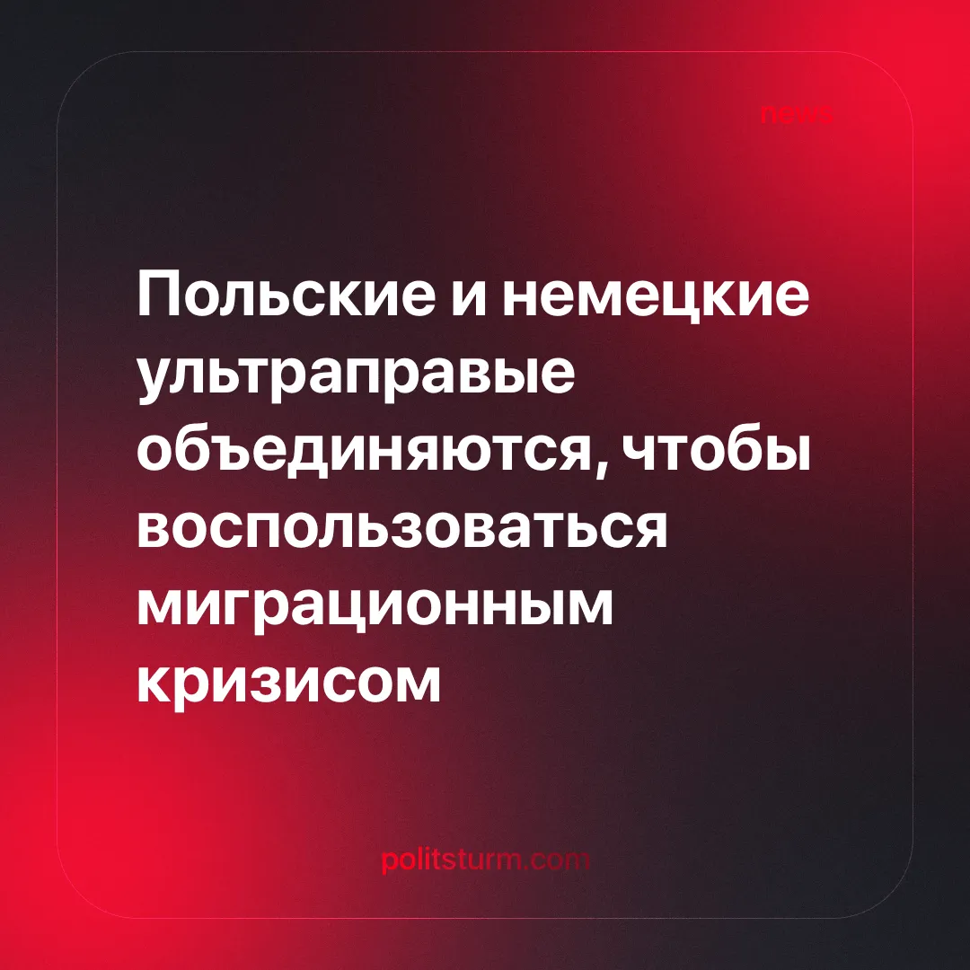 Польские и немецкие ультраправые объединяются, чтобы воспользоваться миграционным кризисом