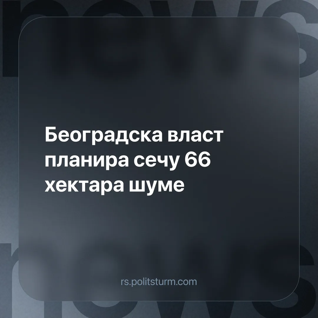 Београдска власт планира сечу 66 хектара шуме