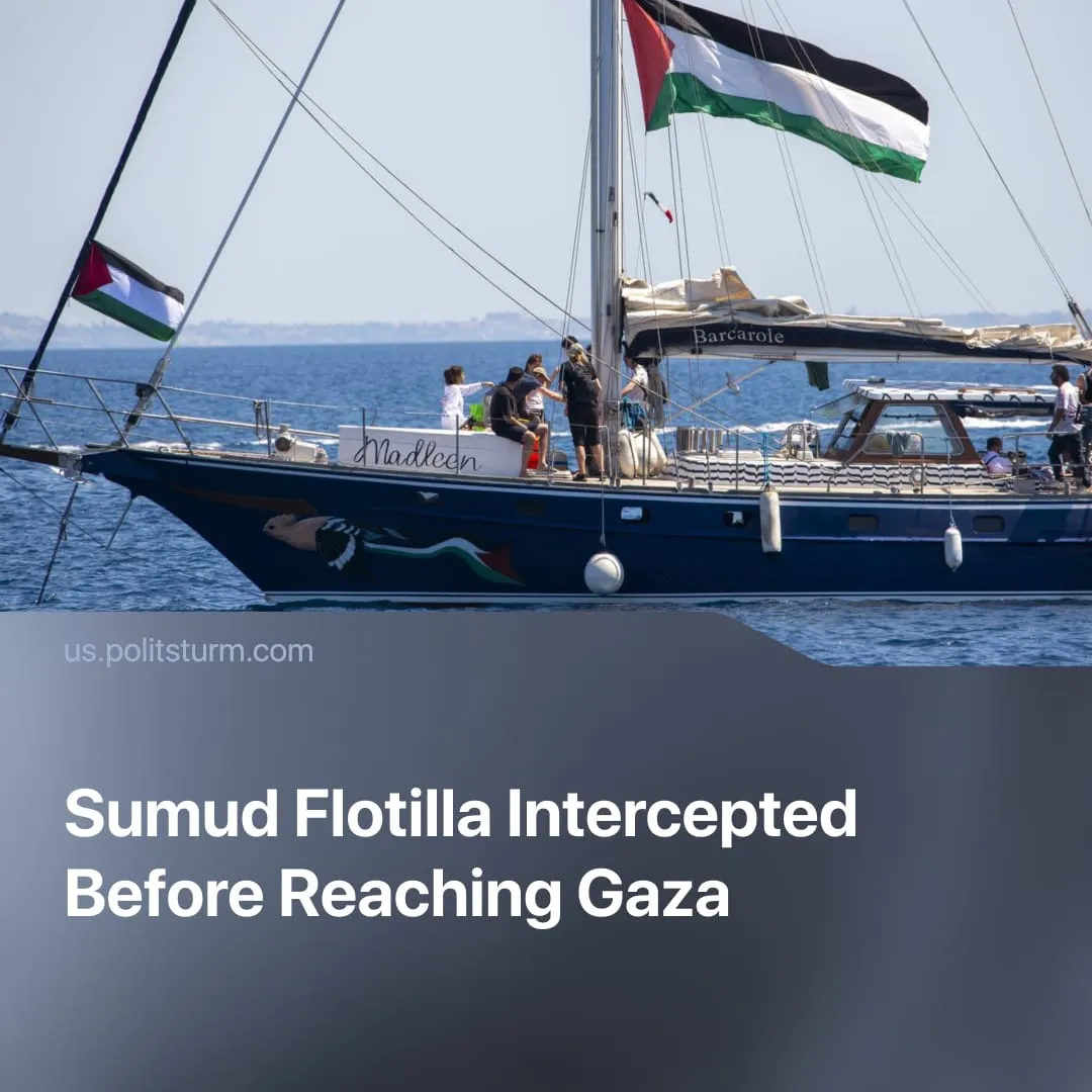Sumud Flotilla Intercepted Before Reaching Gaza