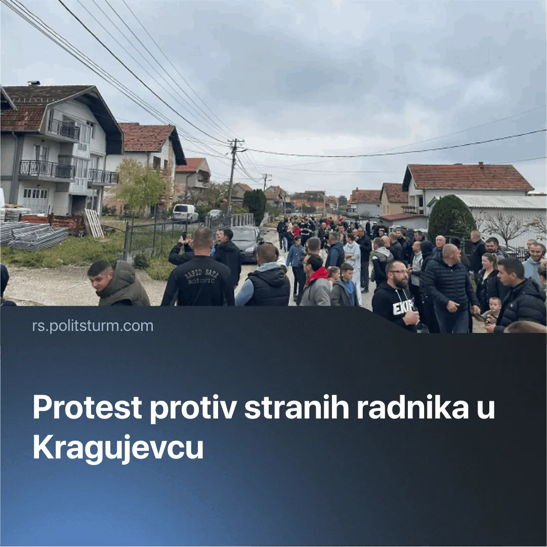 Protest protiv stranih radnika u Kragujevcu