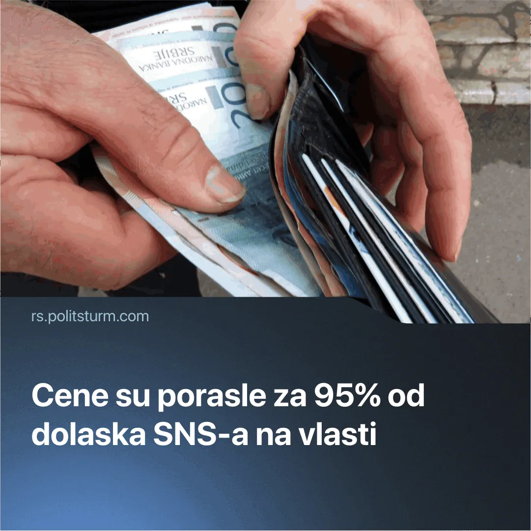 Cene su porasle za 95% od dolaska SNS-a na vlast