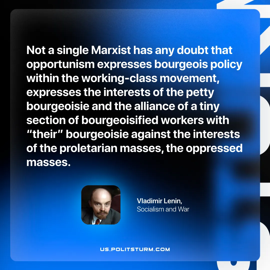 Lenin on how Opportunism Expresses Capitalist Policy and Interests