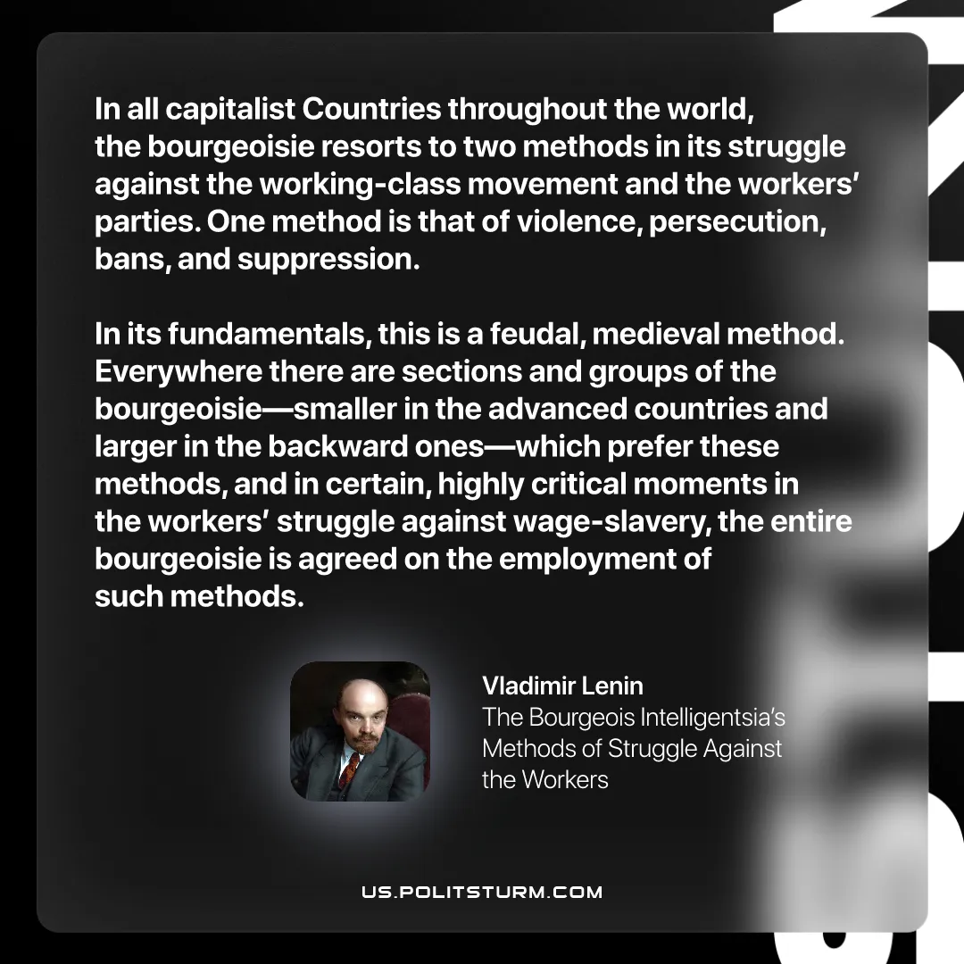 Lenin on the Usage of Violence and Suppression by the Capitalists Against the Workers