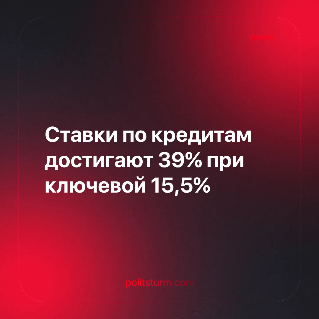 Ставки по кредитам достигают 39% при ключевой 15,5%