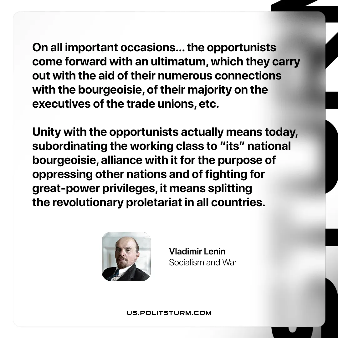 Lenin on the Meaning of Unity with Opportunism