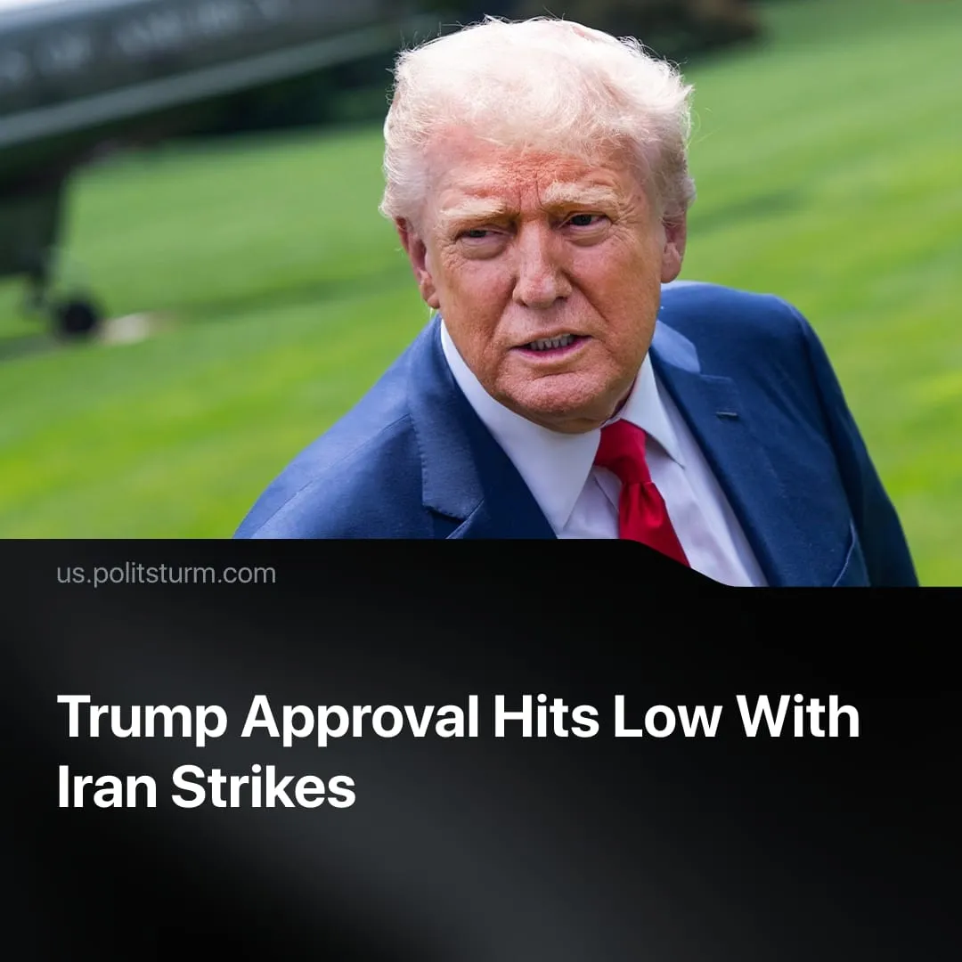 Trump Approval Hits Low With Iran Strikes