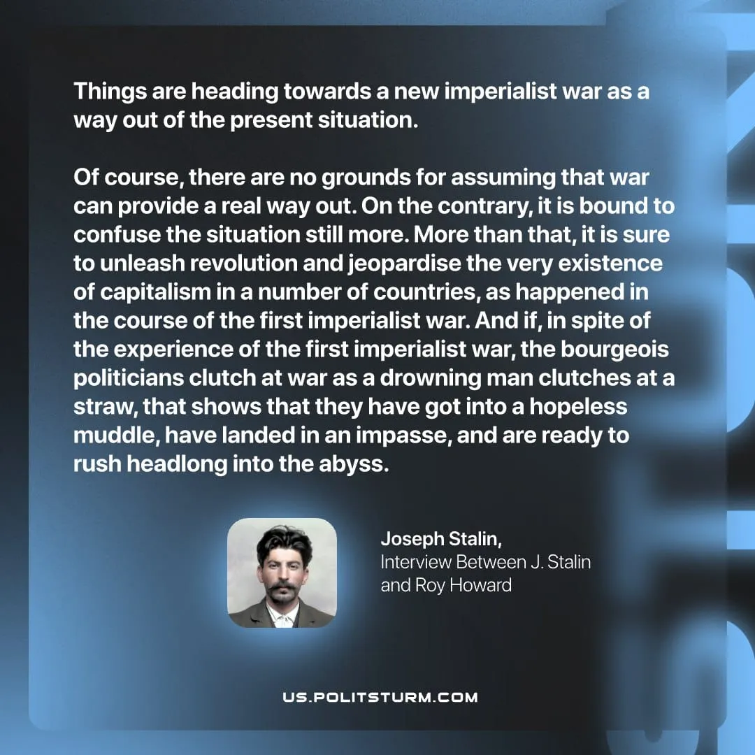Stalin on War as a Capitalist Response to Crisis