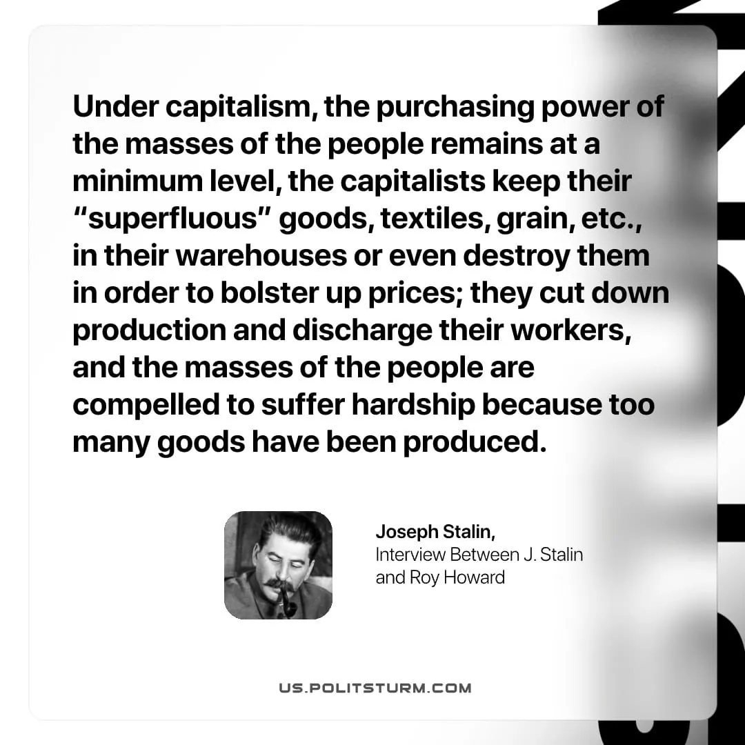 Stalin on Capitalist Overproduction
