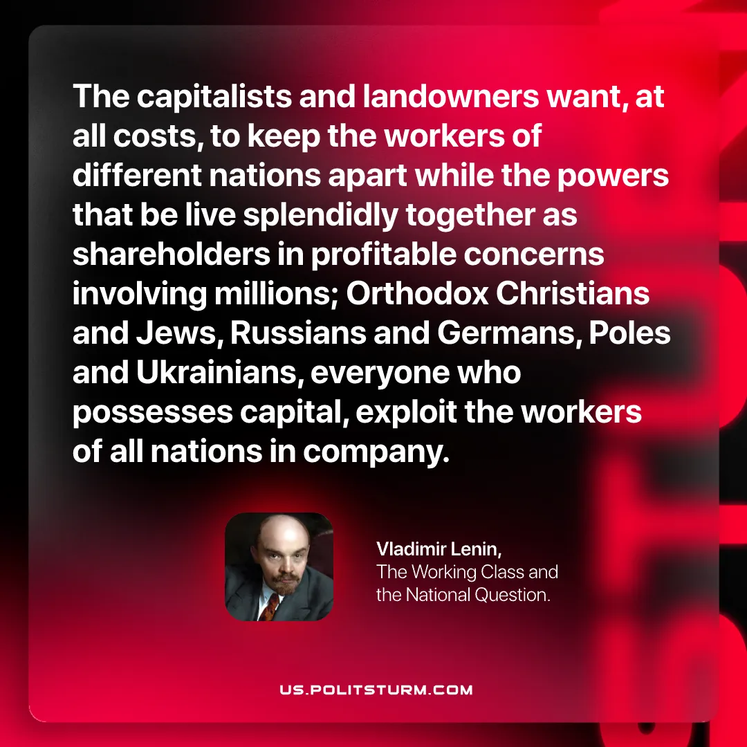 Lenin of the Division Between Workers of Different Nations