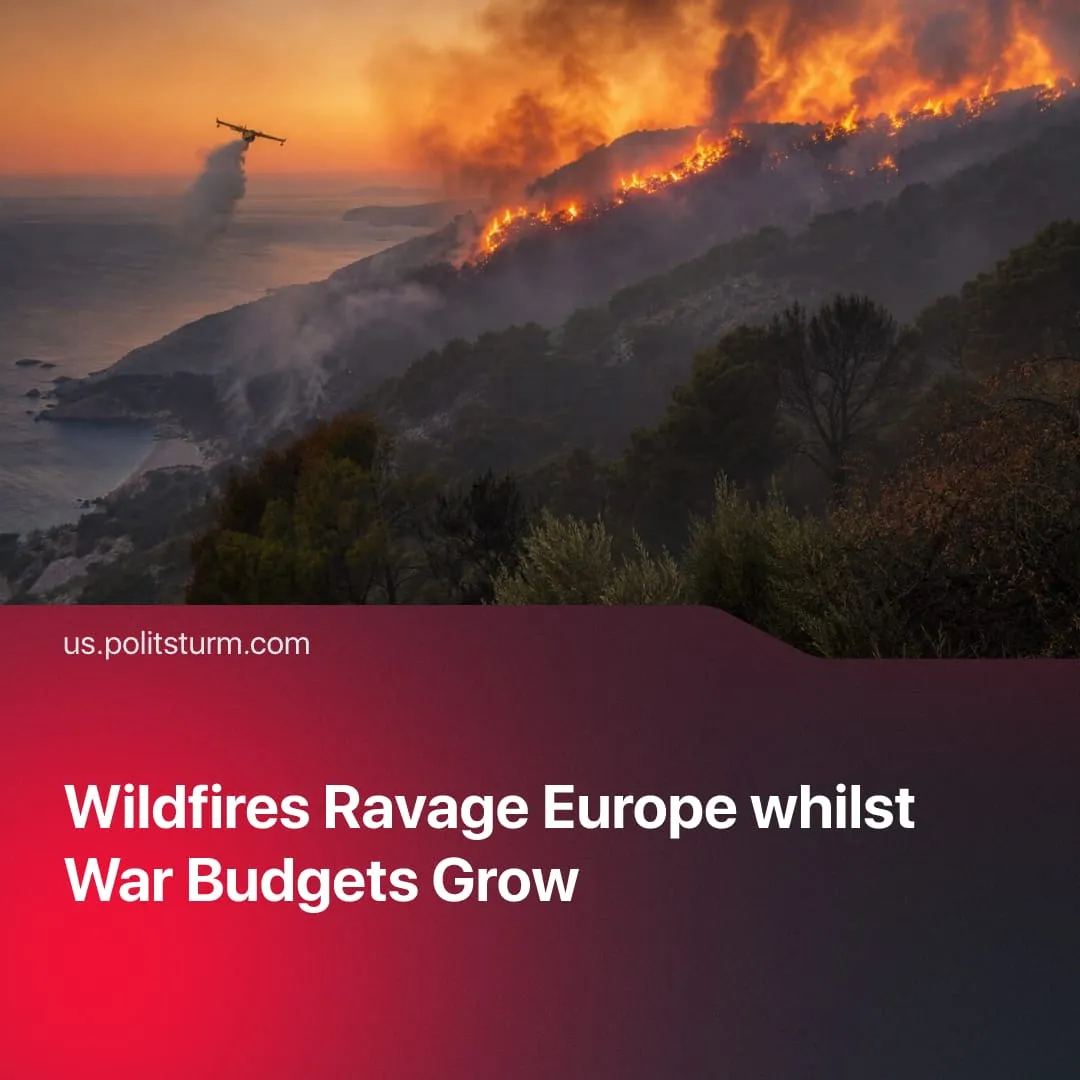 Wildfires Ravage Europe whilst War Budgets Grow