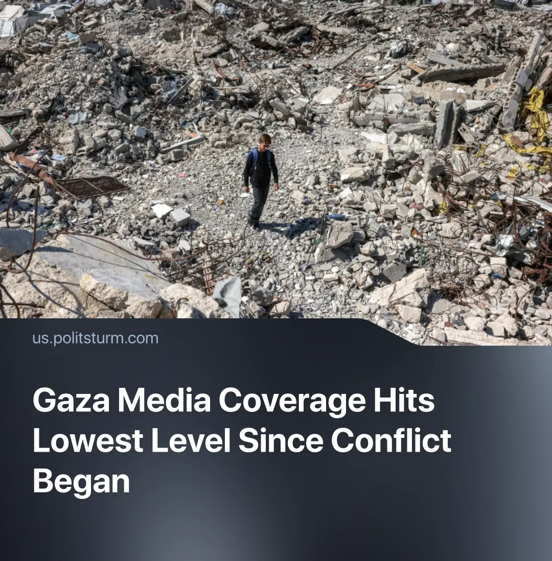 Gaza Media Coverage Hits Lowest Level Since Conflict Began